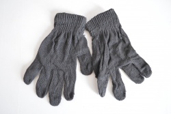 зимни ръкавици, дамски, текстил с панделка (12 бр. в стек 3 разцветки)