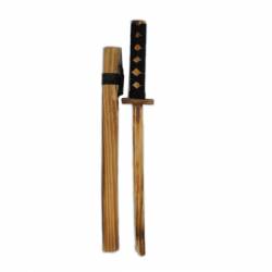 ДЪРВЕН меч с ножница- самурайски 56 см.(Промоция- при покупка над 30 бр. базова цена 2,49 лв.)