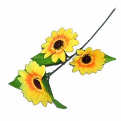 ИЗКУСТВЕНИ цветя слънчоглед висок 3 цвята 72 см. (10 бр. в стек, разглобени)(Промоция- при покупка над 40 бр. базова цена 2,25 лв.)