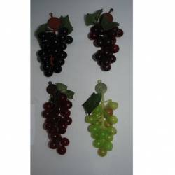 изкуствено грозде с листо и магнит 12,5 см. (10 бр. в стек)