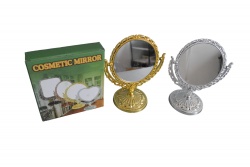 козметичен аксесоар, сгъваема четка за коса с огледалце, компакт 6 см. сгъната (48 бр. в стек)