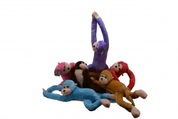 ПЛЮШЕНА играчка- маймуна, музикална 80 см. 6 разцветки (Промоция- при покупка над 12 бр. базова цена 7,20 лв.)(12 в стек, микс)