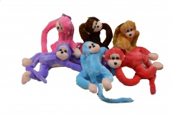 ПЛЮШЕНА играчка- маймуна, музикална 60 см. 6 разцветки (Промоция- при покупка над 60 бр. базова цена 3,42 лв.)