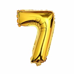балон от фолио, цифра за рожден ден, цифра 9 златна 56 см. (20 бр. в стек)