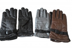 мъжки ръкавици, зимни, ватирани, черни, големи P.U. (12 бр. в стек)