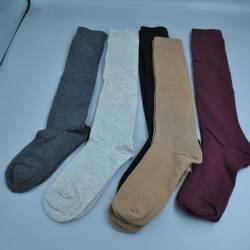 чорапи, качествени, дълги, дамски, памучни, голяма картинка, уста 22-25 см. (10 бр. в стек)