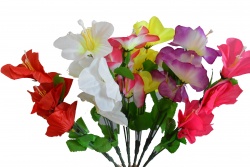 изкуствено цвете, маргаритки 7 цвята 7 разклонения, различни цветове 38 см. (2 бр. в стек)