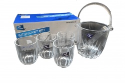 изделие от стъкло, чаши за безалкохолно 6 бр. 14х7 см. цветна кутия JX89 (12 комплекта в кашон)