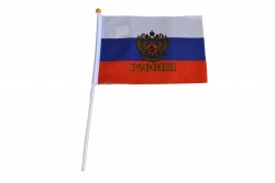 знаме Русия 14х21 см. с колче (100 бр. в стек)