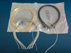 ластик за коса, силикон,спирала, черни, средни 100 броя в пакет(12)(мах.отстъпка 10)