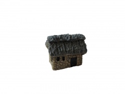 сувенир от полеризин, къща, малка, каменна 3х2,5х2,5 см. HS018 (100 броя в стек)