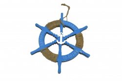 сувенир MDF морски дизайн, риба, цветна с надпис Ahtopol 27,5х9 см.(6 бр. в кутия)