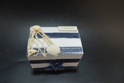 морски сувенир от дърво, сандъче 9,5х6,5х7 см. Царево (9 бр. в кутия) МА2516