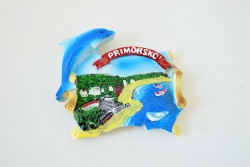 сувенир MDF морски дизайн, риба, цветна с надпис Primorsko 27,5х9 см.(6 бр. в кутия)