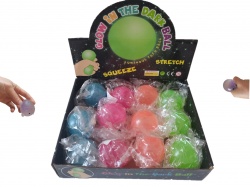 СИЛИКОНОВА играчка 16 см. Clow in the dark ball (12 бр. в кутия)(Промоция- при покупка над кашон 288 бр. базова цена 0,60 лв.)