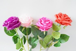 изкуствено цвете, реалистична роза 60 см.