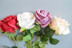 ИЗКУСТВЕНО цвете,  роза, едична, висока 60 см. реалистична  пъпка (Промоция- при покупка над 40 бр. базова цена 1,20 лв.)