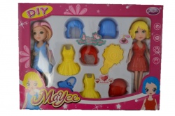 детска играчка, пластмасова кукла, ключодържател, червена, тюлена рокля 32 см. (5 бр. в стек)