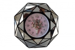 часовник, стенен, квадрат 20 см. едноцветена рамка и дисплей (3 цвята )