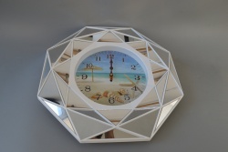 часовник, стенен, квадрат 23 см. едноцветена рамка (2 цвята )