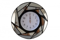 часовник, стенен, кръг, широка рамка, изпъкнали цифри 25 см. (2 модела)