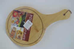 дървена подложна табла с нож за сервиране, правоъгълна 19х33 см.