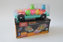 детска играчка от пластмса, влак стрела светещ, музикален, движещ се с ефект зъбни колела в кутия 28х7х5 см.