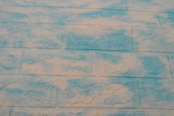 декор за стена, тип тухли, светло синьо на цветя 77х77 см. АА 62