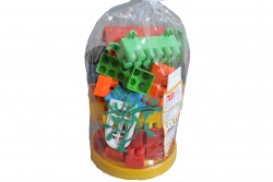 детска играчка от пластмаса, конструктор в плик, големи елементи 30 см. 45 бр. 160- 46 ТР