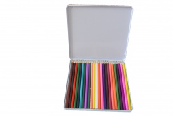МОЛИВИ за рисуване, цветни 18 см. 24 бр. метална кутия Fabier Color (10 бр. в стек)(Промоция- при покупка над 24 комплекта, базова цена 3,70 лв.)