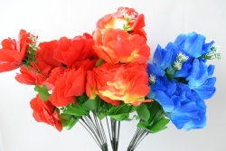 ИЗКУСТВЕНО цвете 35 см. 5 цвята, розичка (4 бр. в стек)(Промоция- при покупка над 30 бр. базова цена 0,53 лв. над 200 бр. базова цена 0,50 лв.)