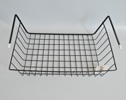метална кошница за рафт, черна 40х24,5х14,5 см.