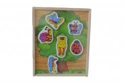 дървена играчка дърво с животни 22,5х19,3х5 см. 93-887