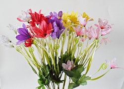 ИЗКУСТВЕНО цвете, букет тигрово цвете 10 цвята 36 см. (12 бр. в стек, микс)(Промоция- при покупка над 36 бр. базова цена 1,28 лв.)