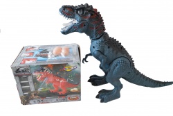 детска играчка, музикална, светеща, динозавър с хриле, изправен 40 см. 011B