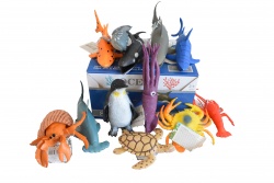 детска играчка, мека P.V.C морски обитатели, около 15 см. (12 модела 12 бр. в кутия)(продава се на кутия)