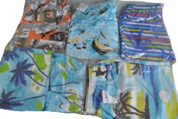 шорти, мъжки, цветни с палми и бандаж (12 бр. в стек 6 разцветки от М до XXL)
