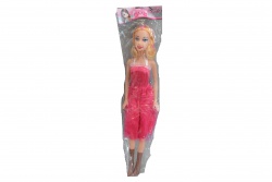 детска играчка, пластмасова кукла, ключодържател, тюлена рокля, бяла, дантела по края 25 см. (12 бр. в стек)