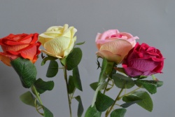 изкуствено цвете, роза, реалистична, разцъфнала 50 см.