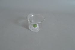 стъклен свещник за чаена свещ 5х3 см.