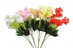 ИЗКУСТВЕНО цвете, букет маргаритки със зеленина 28 см. CXH014 (12 бр. в стек, микс)(Промоция- при покупка над 36 бр. базова цена 1,08 лв.)
