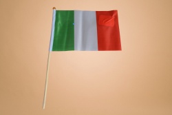 знаме Унгария, качествен полиестер 14х21 см. с дървена дръжка (50 бр. в стек)