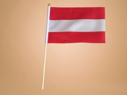 знаме Швейцария, качествен полиестер 14х21 см. с дървена дръжка (50 бр. в стек)