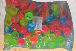 детска играчка, силиконова, вирус цветни топченца 6 см. (12 бр. в стек)