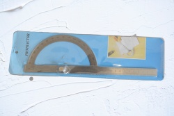 инструмент, метален градусомер с линия 30 см. на блистер
