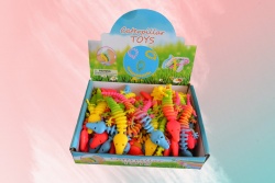 ДЕТСКА играчка, гущер- кост, силиконова, цветна дъга 21 см. (50 бр. в кутия)(Промоция- при покупка над 100 бр. базова цена 0,80 лв.)