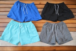 летни шорти, мъжки, едноцветни, батал 3XL до 7 XL 3 джоба с картинка момиче 4 разцветки (10 бр. в стек, микс)