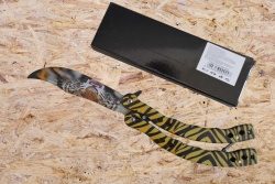 джобен нож, тренировъчна пеперуда, крива цветна дръжка и острие 22 см. HXJ0153 (12 бр. в стек)