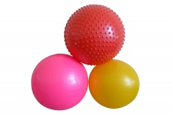 спортни стоки, топка за йога, голяма 600 гр. 2 модела, гладка и с бодли 4 цвята