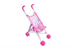 детска играчка, метална количка за кукли за седнало бебе със сенник и кошница 700-012